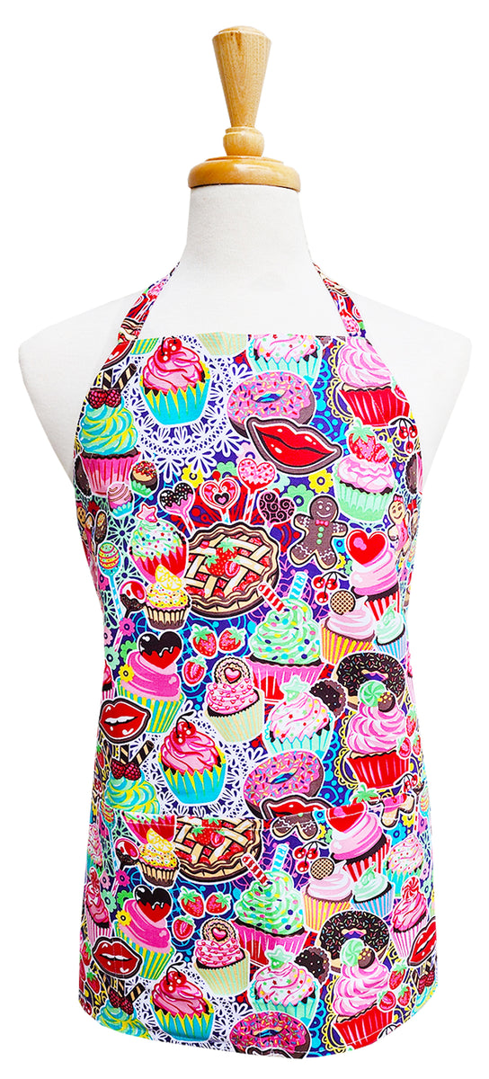 Solid Black Cross-Back Apron – Two Lumps of Sugar