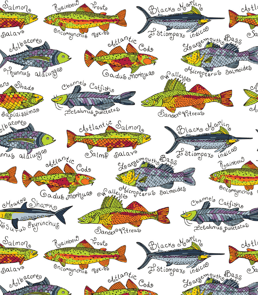 Fishy Set of 4 Placemats © Two Lumps of Sugar copyright print