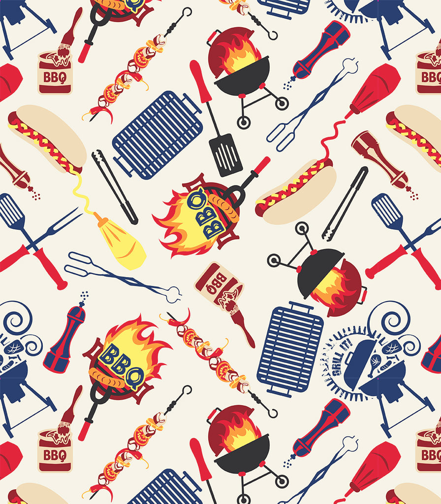 Grill Boss Set of 4 Placemats © Two Lumps of Sugar copyright print