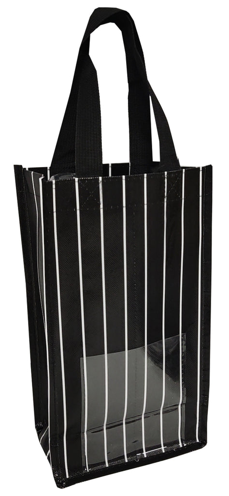 Pinstripe 2 Compartment Tote, sold in sets of 5 totes