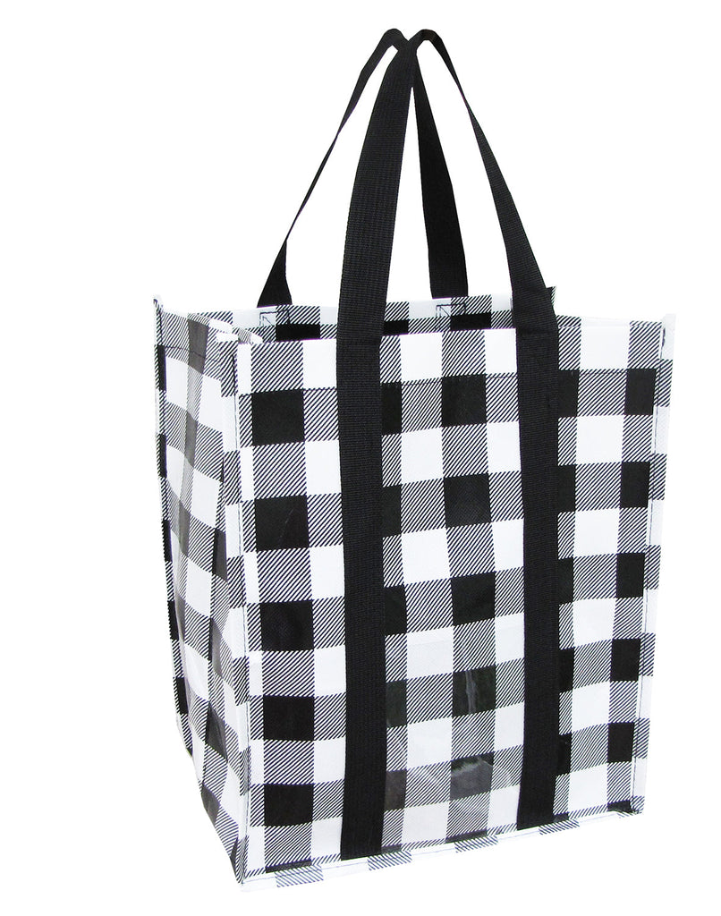 Buffalo Check 2 Compartment Tote, sold in sets of 5 totes