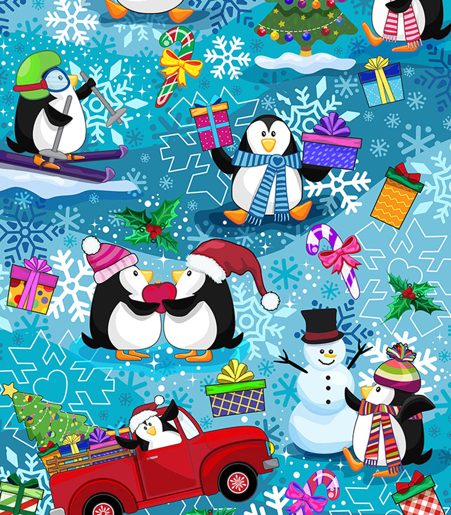 Penguins 2 Compartment Tote, set of 5 totes