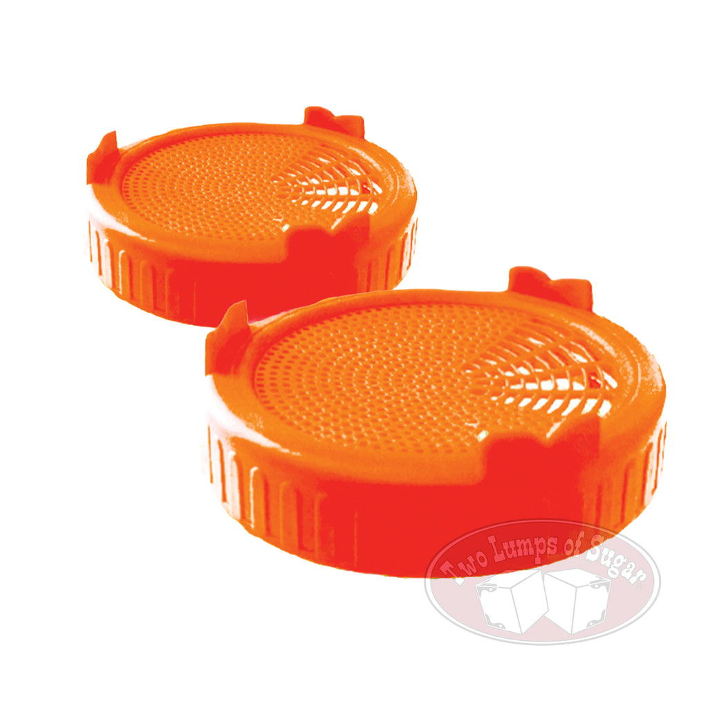 Wide Mouth Mason Jar Sprouting Lids - Orange - 2 Pack