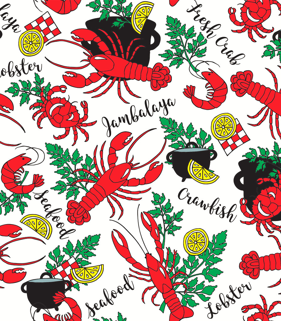 Seafood Party Set of 4 Placemats © Two Lumps of Sugar copyright print