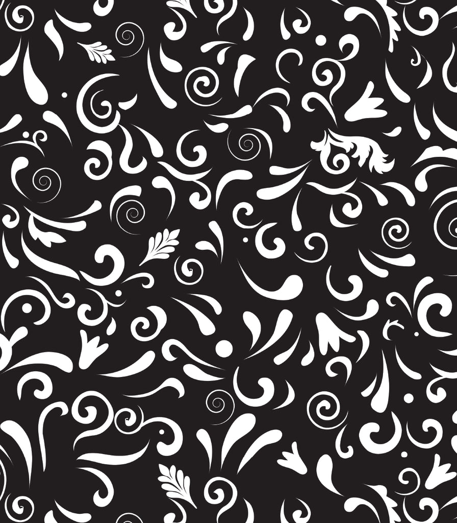 Swirly Gate Black Happy Shopper © Two Lumps of Sugar copyright print